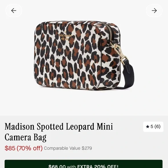 Kate Spade Madison spotted Leopard Mini Camera Bag NWT - Picture 3 of 11